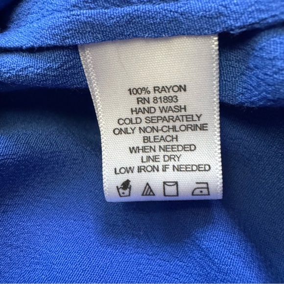 gf by geren ford Cobalt Blue Maxi Dress Size XS High Low Hem Tiered Skirt NWOT - Picture 3 of 9